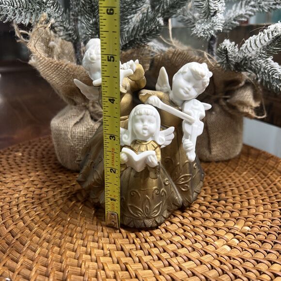 1950s Japan Hand-painted Golden Bisque Angel  Trio  ARDALT LENWILE 6542 - Picture 6 of 7